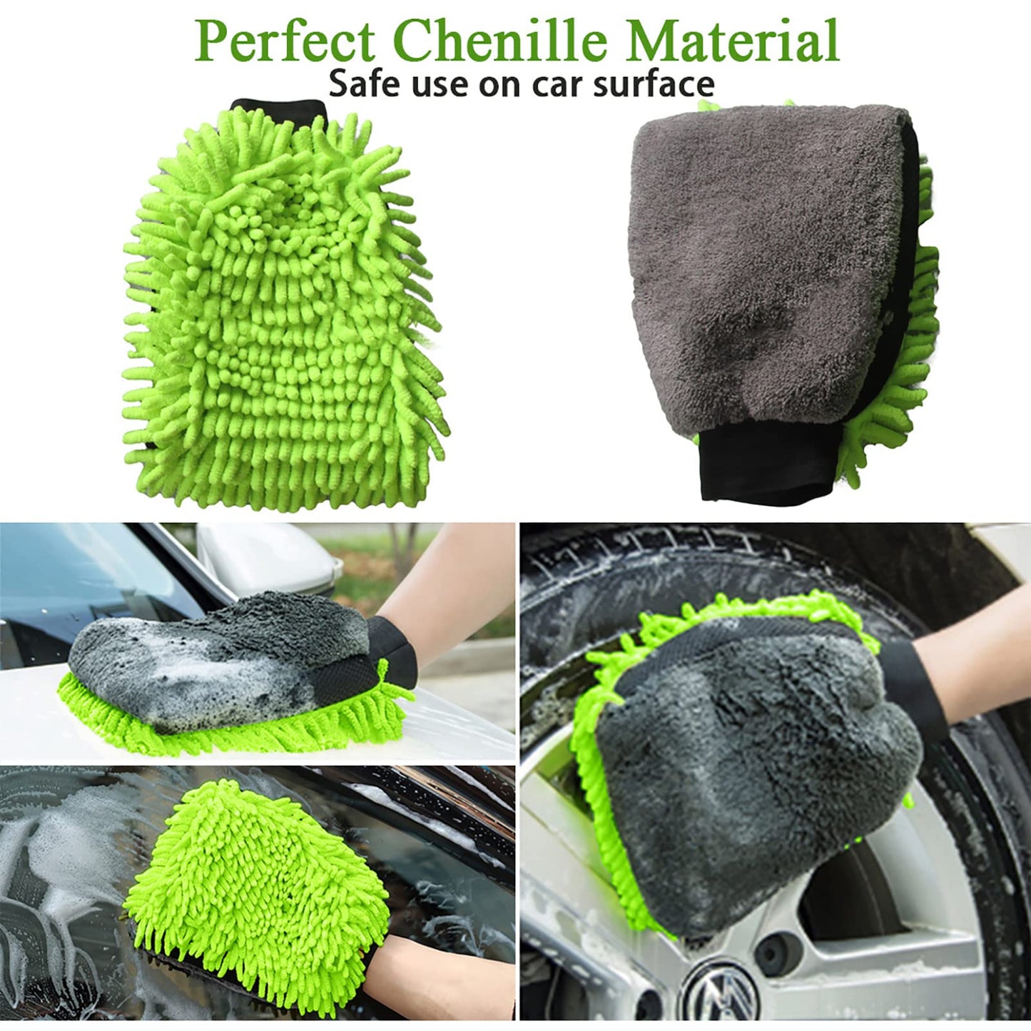 GreatCool Car Wash Collapsible Bucket with 3-in-1 Car Wash Mitt