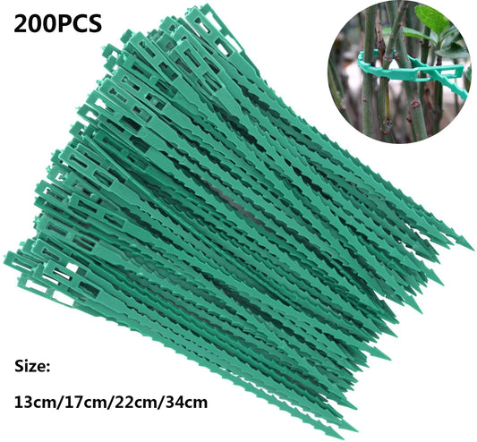 30/50/100/200pcs Reusable Garden Nylon Cable Tie Plant Support Bush Fastener Tree Lock Nylon Adjustable Plastic Gardening Cable