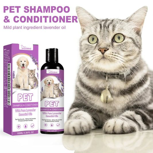 Yegbong 100ml Pet Shampoo - Softens Fur, Soothes Itching & Lasts with Fragrance for Dogs & Cats | AlluCanFind