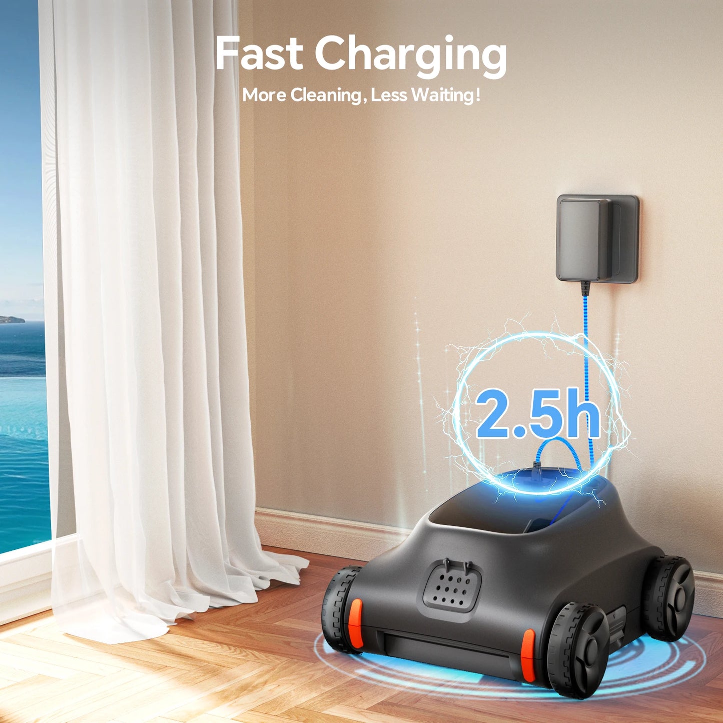 Seauto SAT 10 Cordless Robotic Pool Cleaner - Above Ground