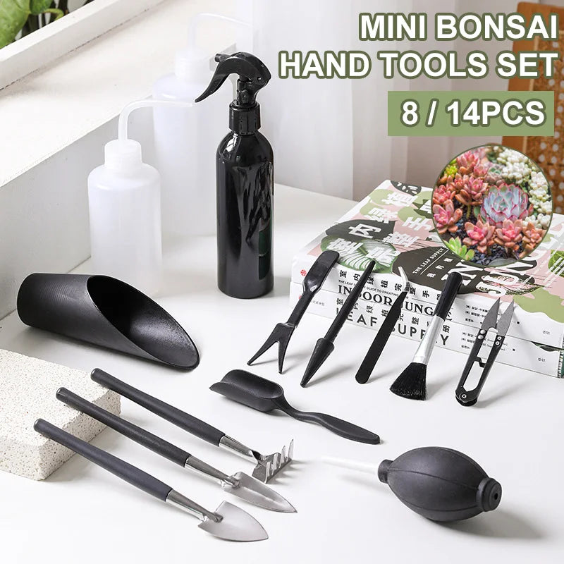 Plants Tool Set Succulent Tools Miniature Planting Set Fairy Garden Plant Care Indoor Care For Cactus Houseplant Bonsai Tool Kit