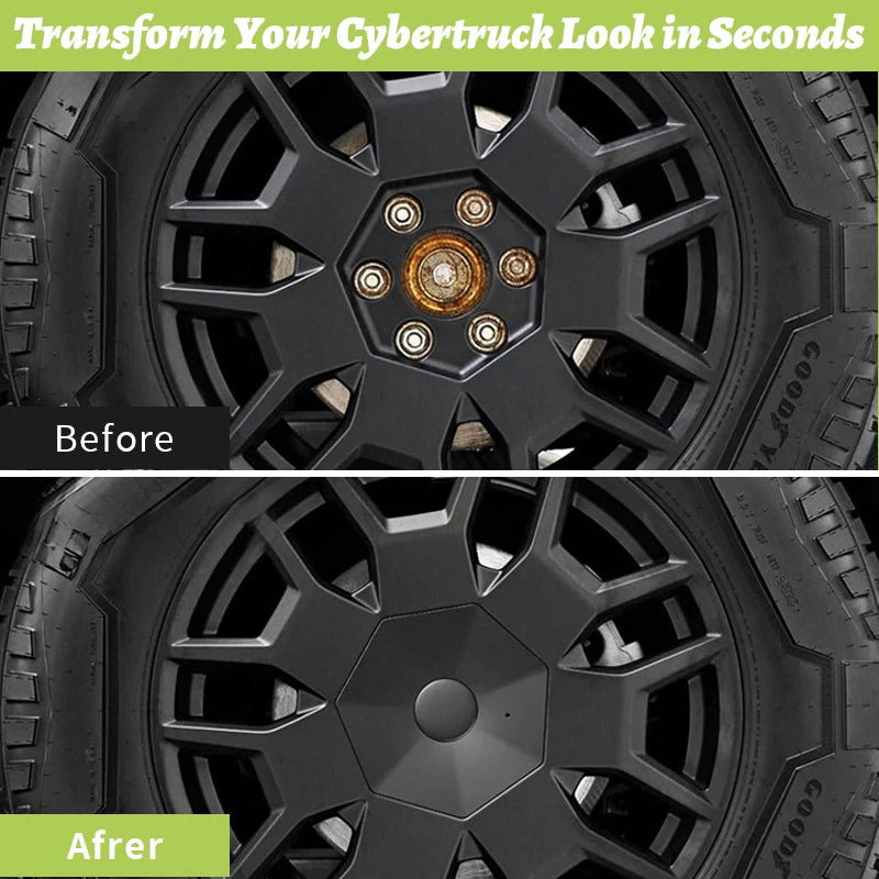 Design for Tesla Cybertruck Center Hub Cover Set for Factory Wheels Ru