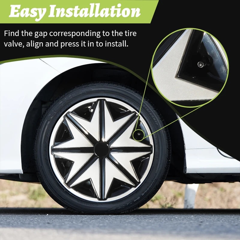 15inch Starfish Style Hub Cap Cover for Iron Rim Wheel Cover Set of 4 Steel Wheel Cover Replacement Hubcap for R15 Tire