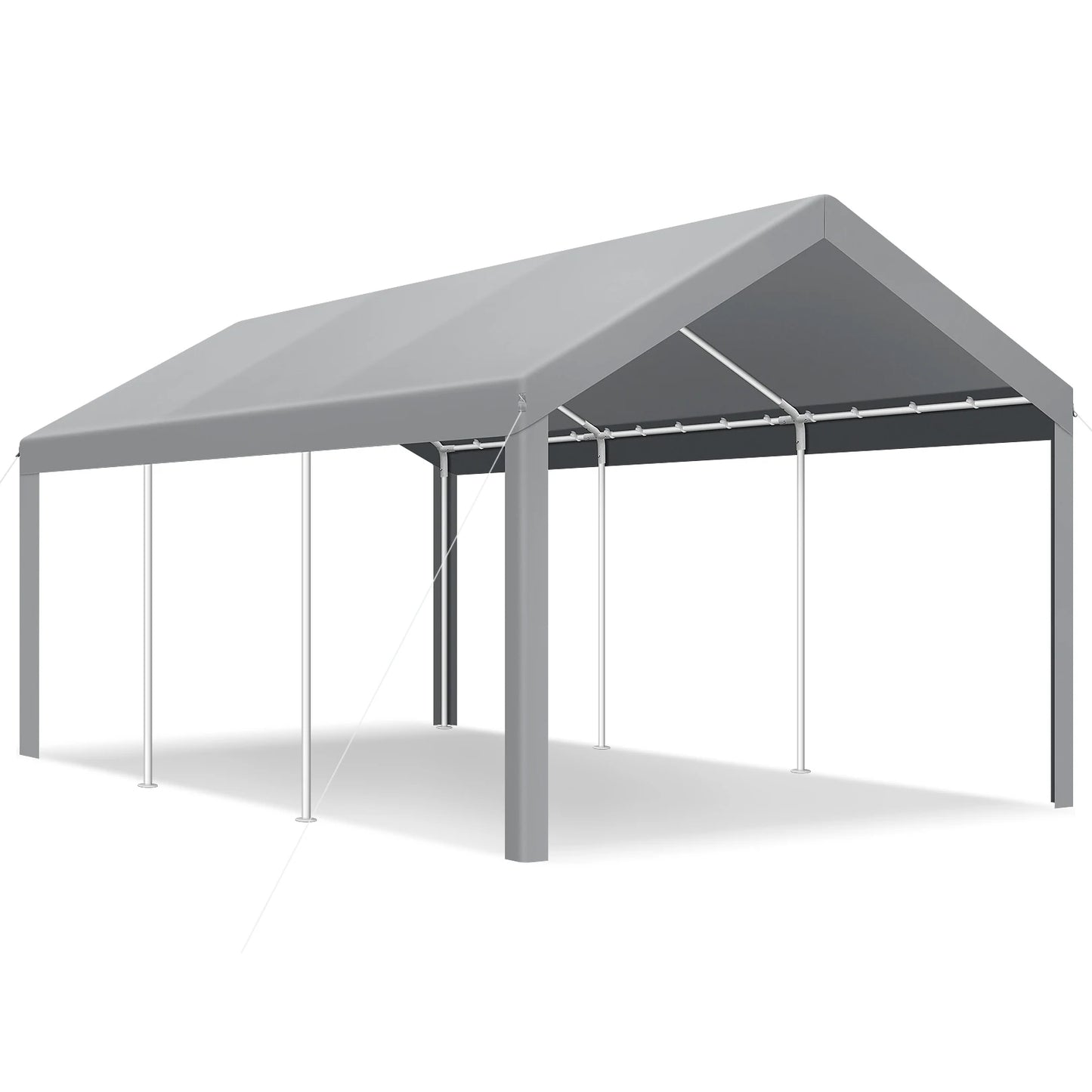 Carports 10x20ft Heavy Duty Car Tent Garage,Galvanized Frame Car Canopy Outdoor with Windproof Ropes&Sandbags for Car,Truck,Boat