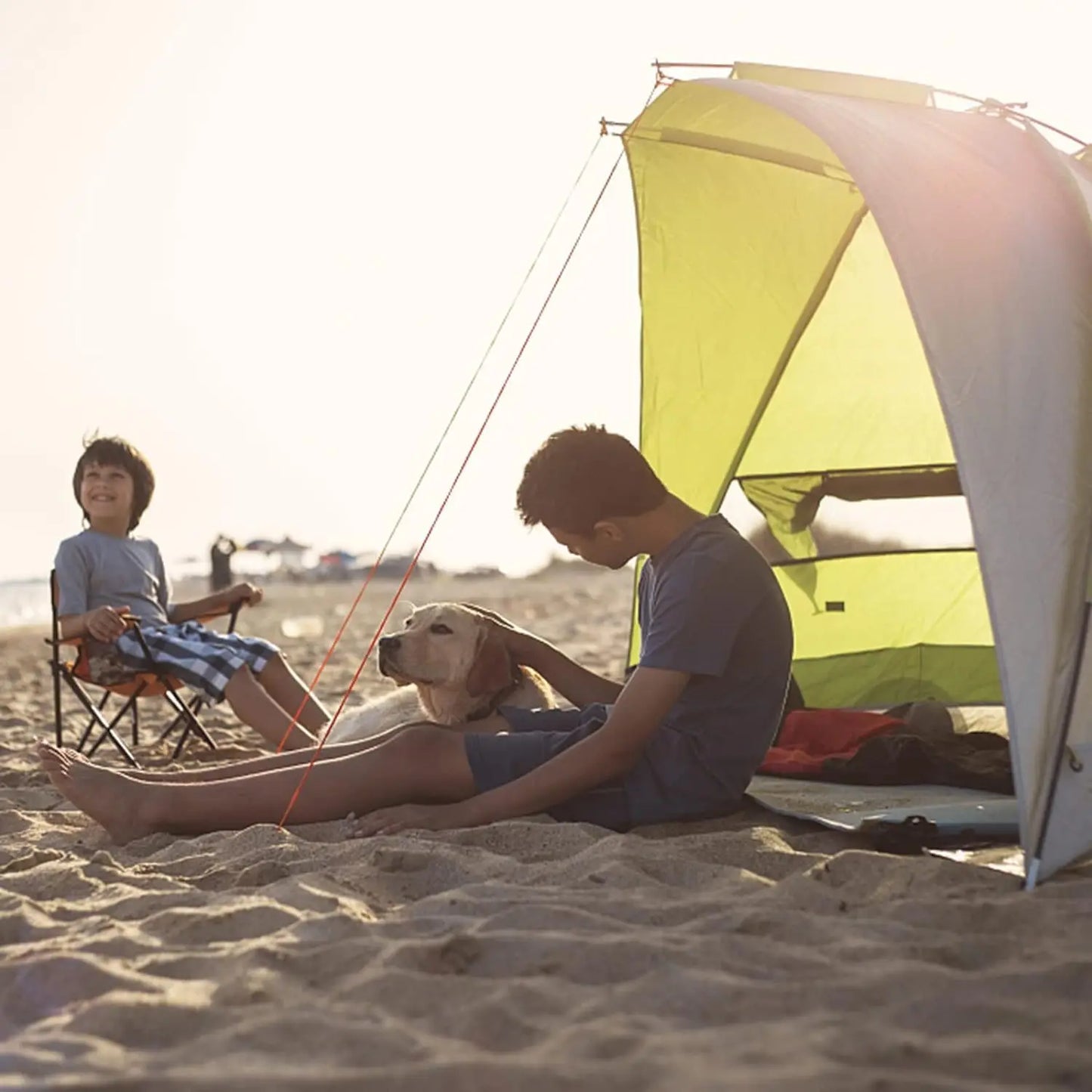 8-Foot SPF 50+ Sun & Rain Canopy Umbrella - for Camping, Beach, Sports, Blue | AlluCanFind