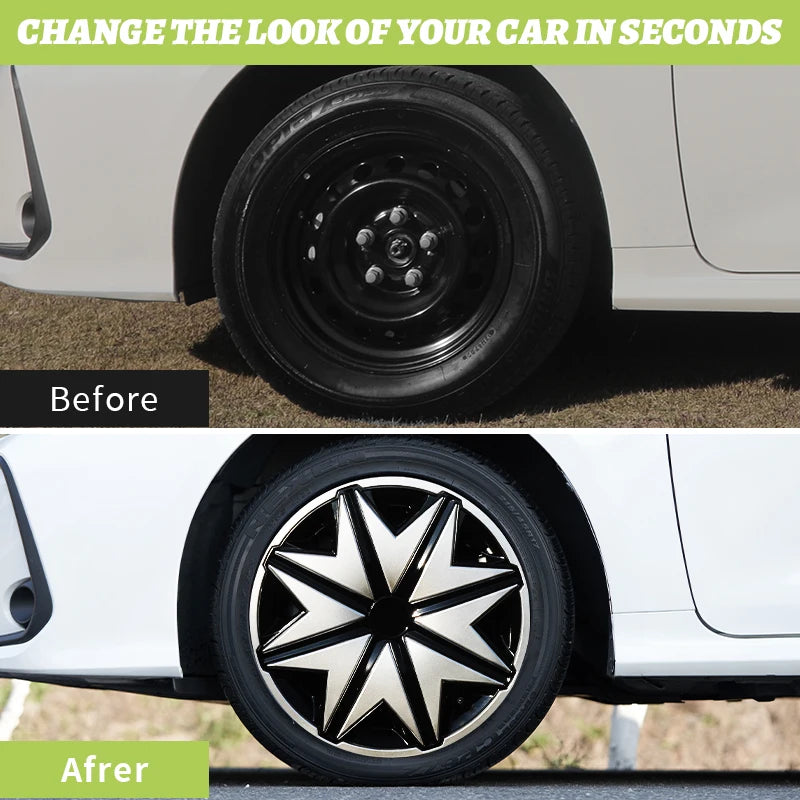 15inch Starfish Style Hub Cap Cover for Iron Rim Wheel Cover Set of 4 Steel Wheel Cover Replacement Hubcap for R15 Tire