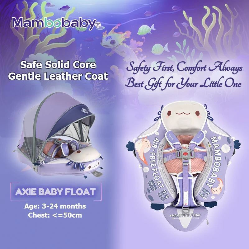 Safe Infant & Toddler Swim Float with UV Protection Canopy