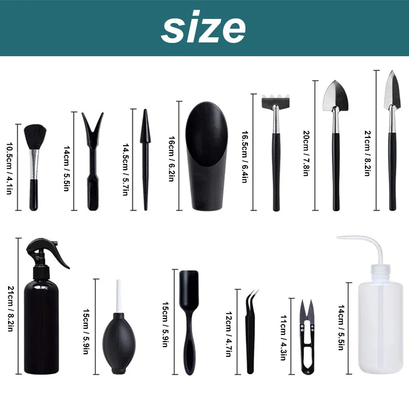 Plants Tool Set Succulent Tools Miniature Planting Set Fairy Garden Plant Care Indoor Care For Cactus Houseplant Bonsai Tool Kit