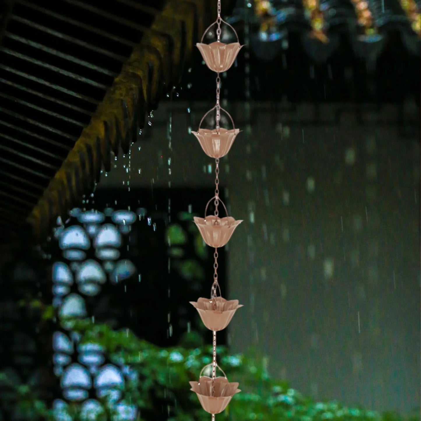 3.3ft Rain Chain Garden Decor Outside Outside Gutter Downspout in Summer Park Embellishment Gutters Downspout Downspout Chain