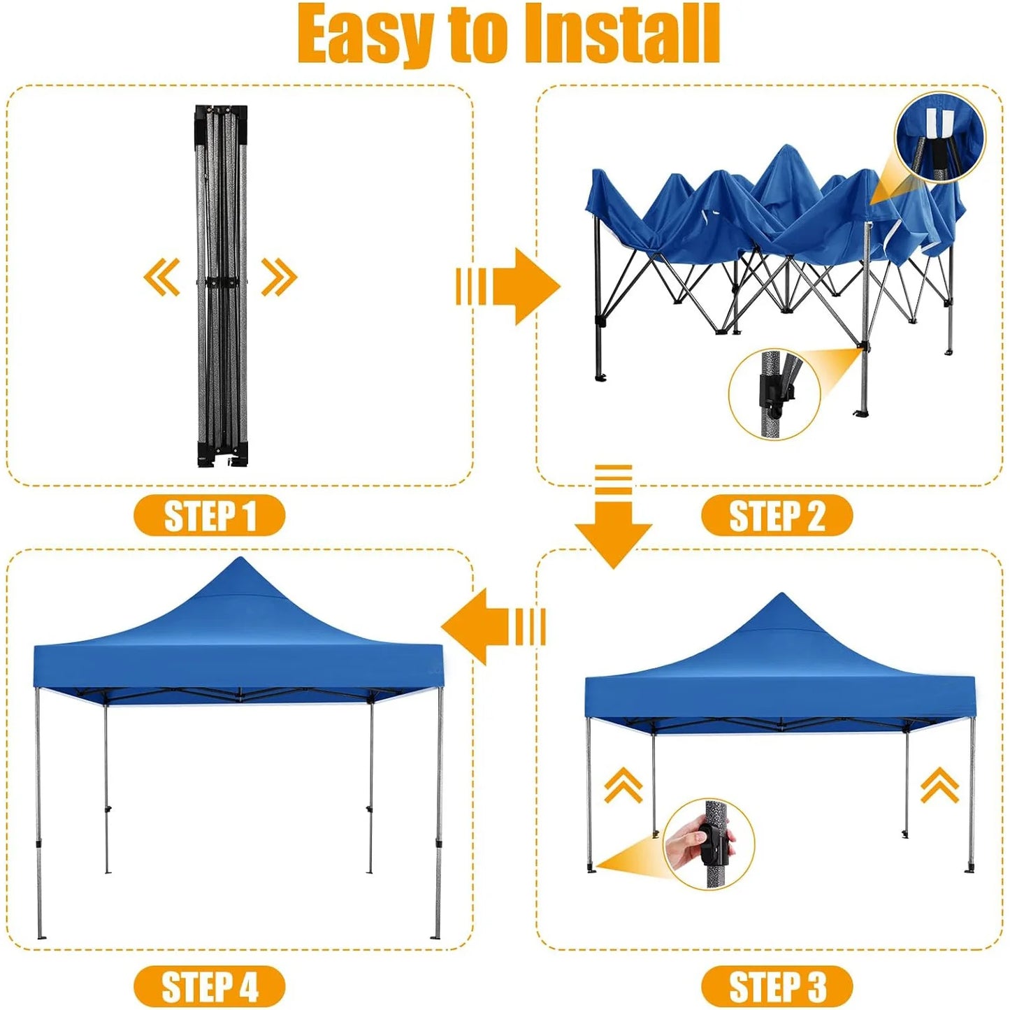 3x3m Pop up Canopy Tent Folding Gazebo Without Sidewall Commercial Outdoor Party Tent Waterproof Wedding Gazebo With Handle Bag