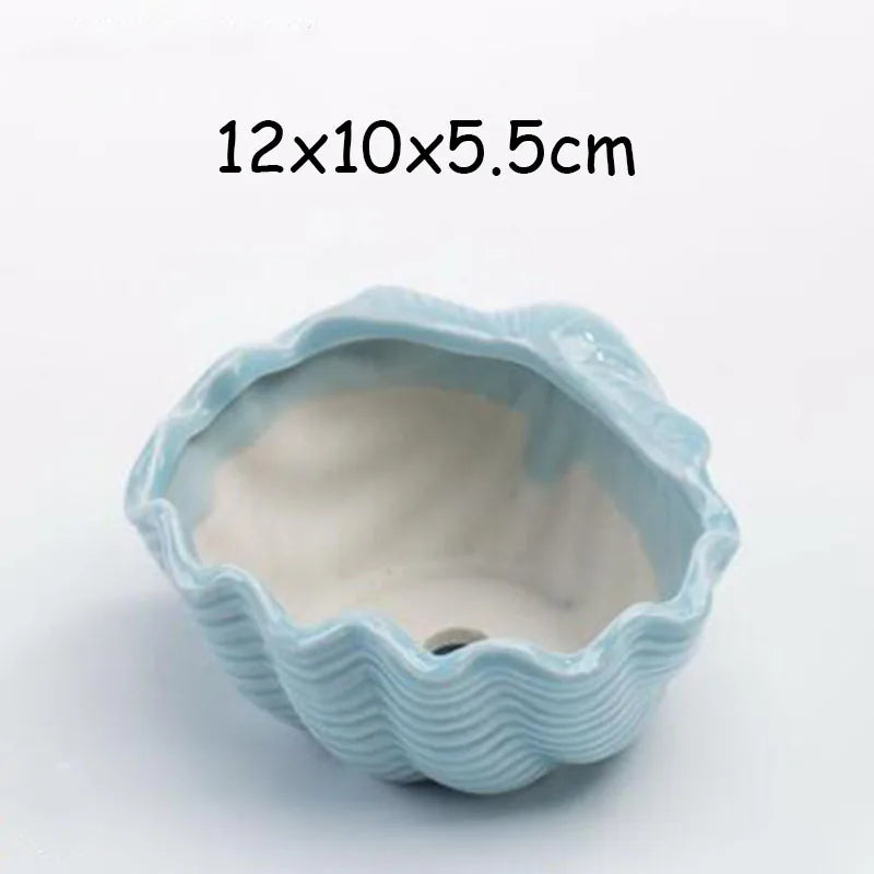 Pocelain Blue Fish Flower Vase European Style Cute Fleshy Flowerpot Mini Bonsai Cactus Flower Pot for Home Garden Home Decor