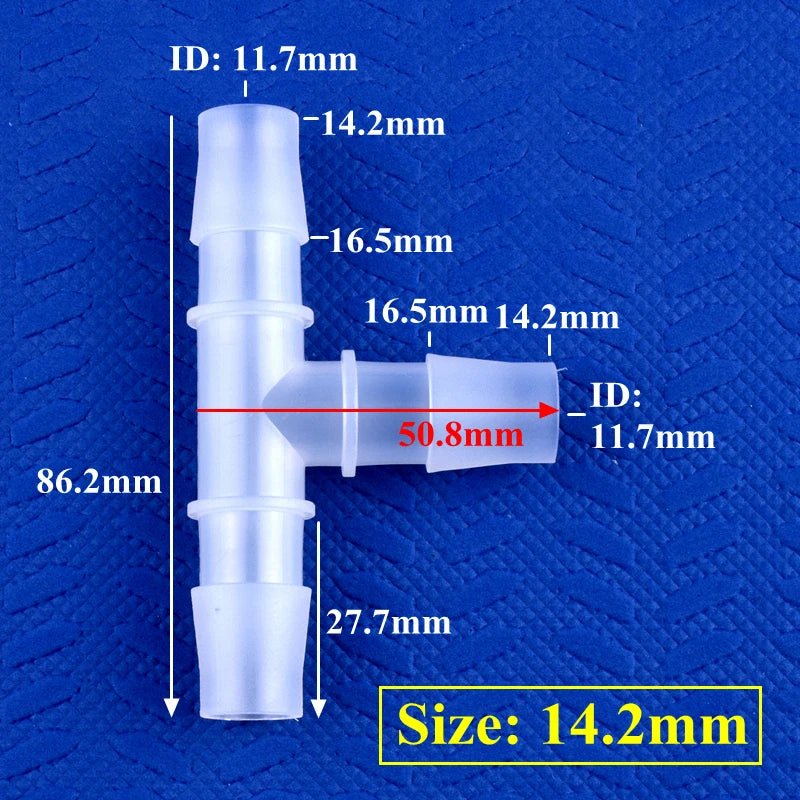 5~200pcs O.D 1.6~15.8mm PP Plastic Tee Connectors Garden Irrigation Pipe Joint Aquarium Tank Adapter Air Pump Hose Pagoda Joints