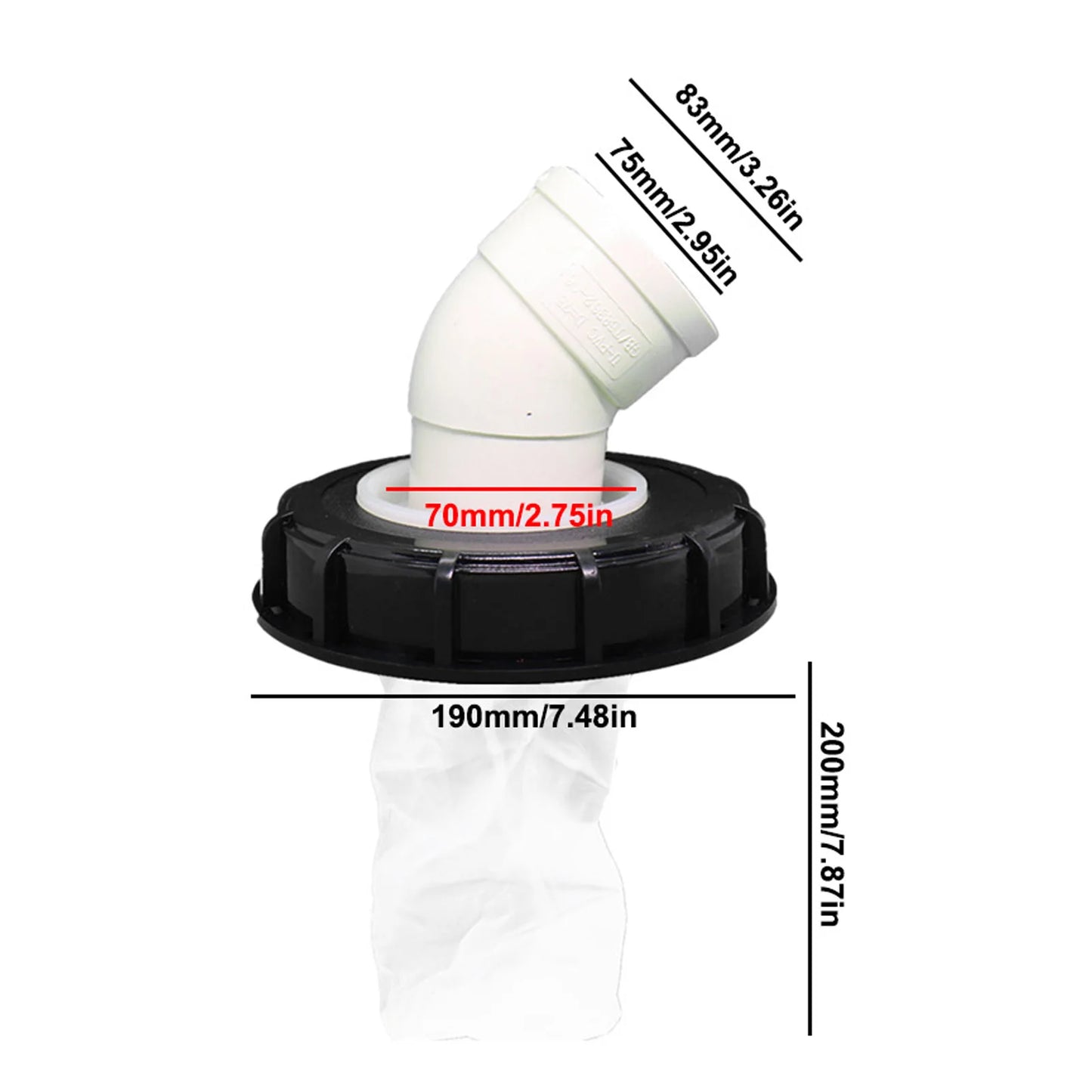 163mm/245mm IBC Lid Filter For Rainwater Tank IBC Plastic Filter Cover With Filter Net IBC Tank Parts For Home Garden Drop Ship