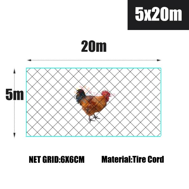Chicken Rabbit Fence Poultry Nylon Mesh Netting Farming Garden Pond Protection Net Agricultural Anti Bird Net 10-50M Length