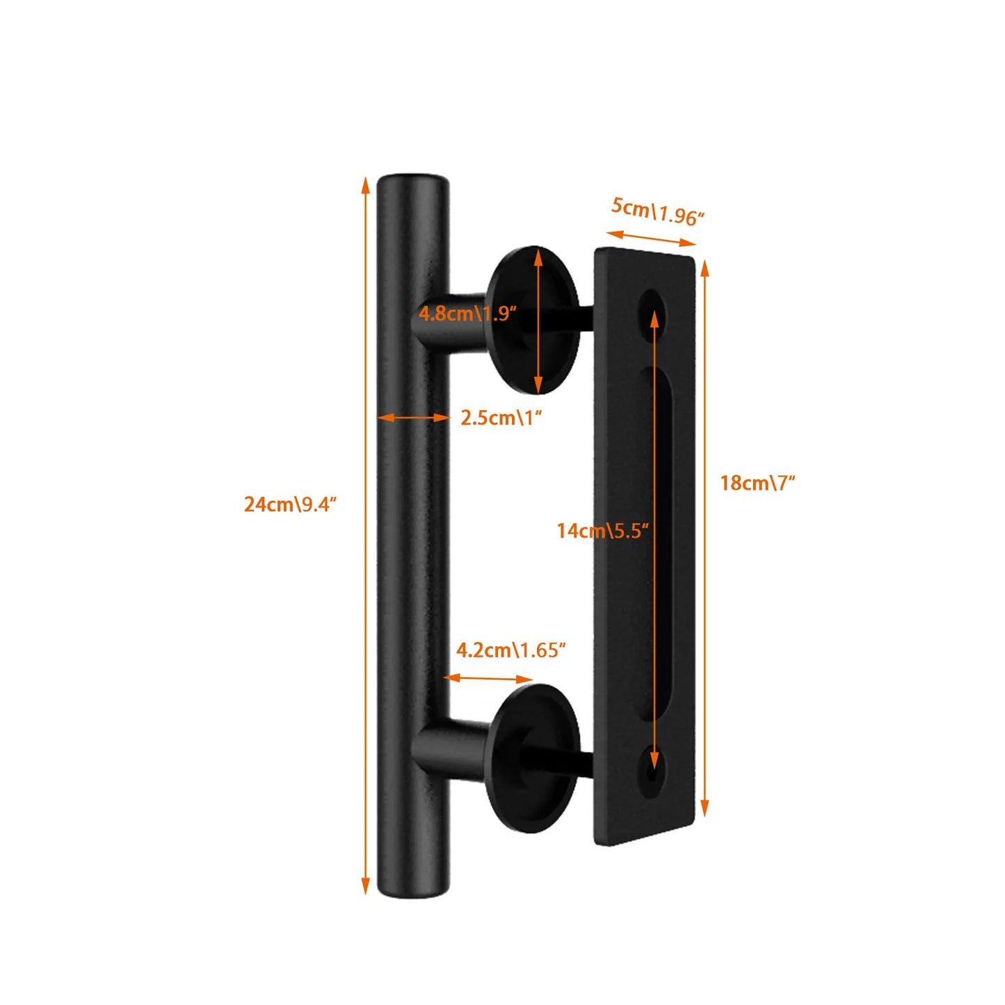 Sliding Barn Door Handle Pull Cabinet Flush Hardware Set Wood Door Handle Interior Door Furniture Handle Hardware