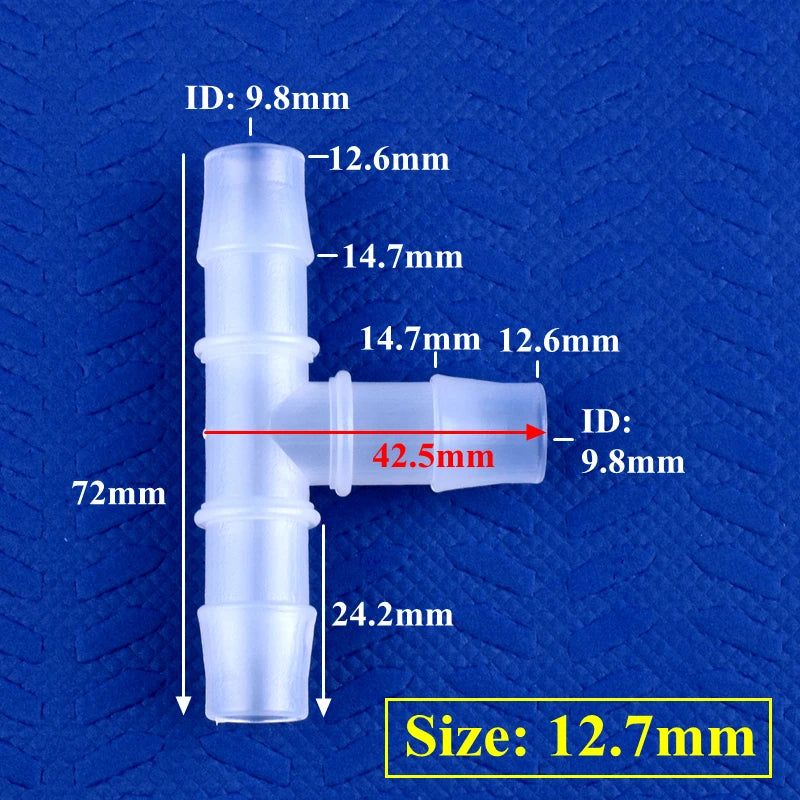 5~200pcs O.D 1.6~15.8mm PP Plastic Tee Connectors Garden Irrigation Pipe Joint Aquarium Tank Adapter Air Pump Hose Pagoda Joints