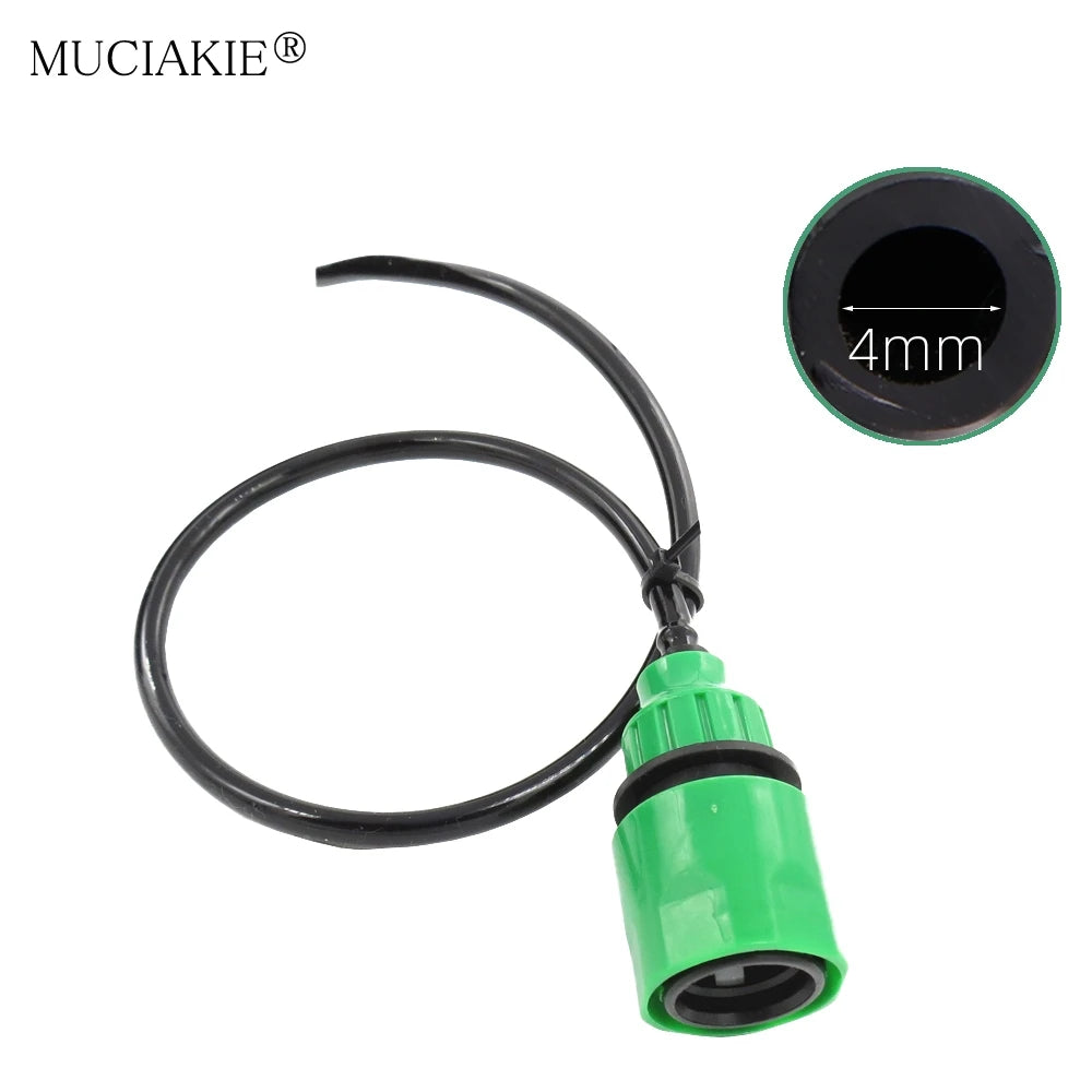 10/20/25/30/50 Meter 4/7mm Garden Water Hose 1/4" Quick Connector PVC Irrigation Tubing Black White Blue Green Transparent Pipe