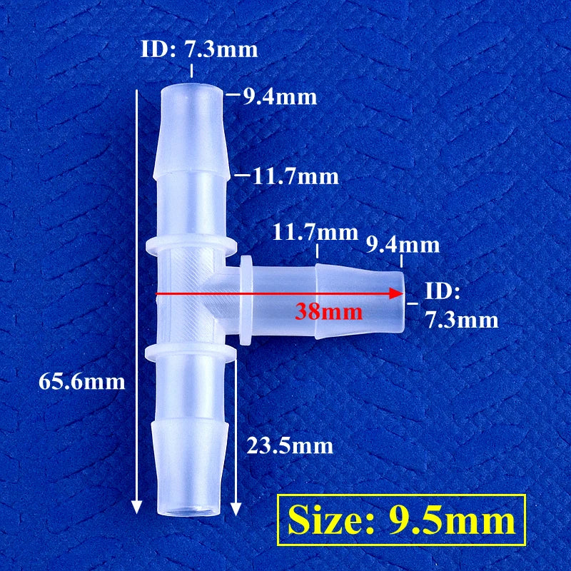 5~200pcs O.D 1.6~15.8mm PP Plastic Tee Connectors Garden Irrigation Pipe Joint Aquarium Tank Adapter Air Pump Hose Pagoda Joints