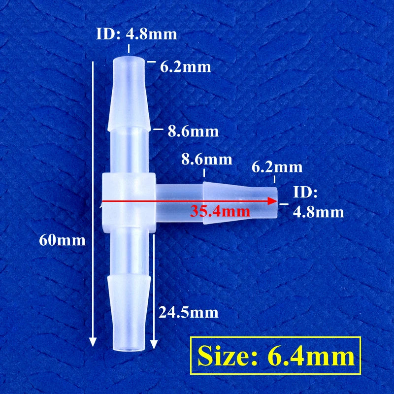 5~200pcs O.D 1.6~15.8mm PP Plastic Tee Connectors Garden Irrigation Pipe Joint Aquarium Tank Adapter Air Pump Hose Pagoda Joints