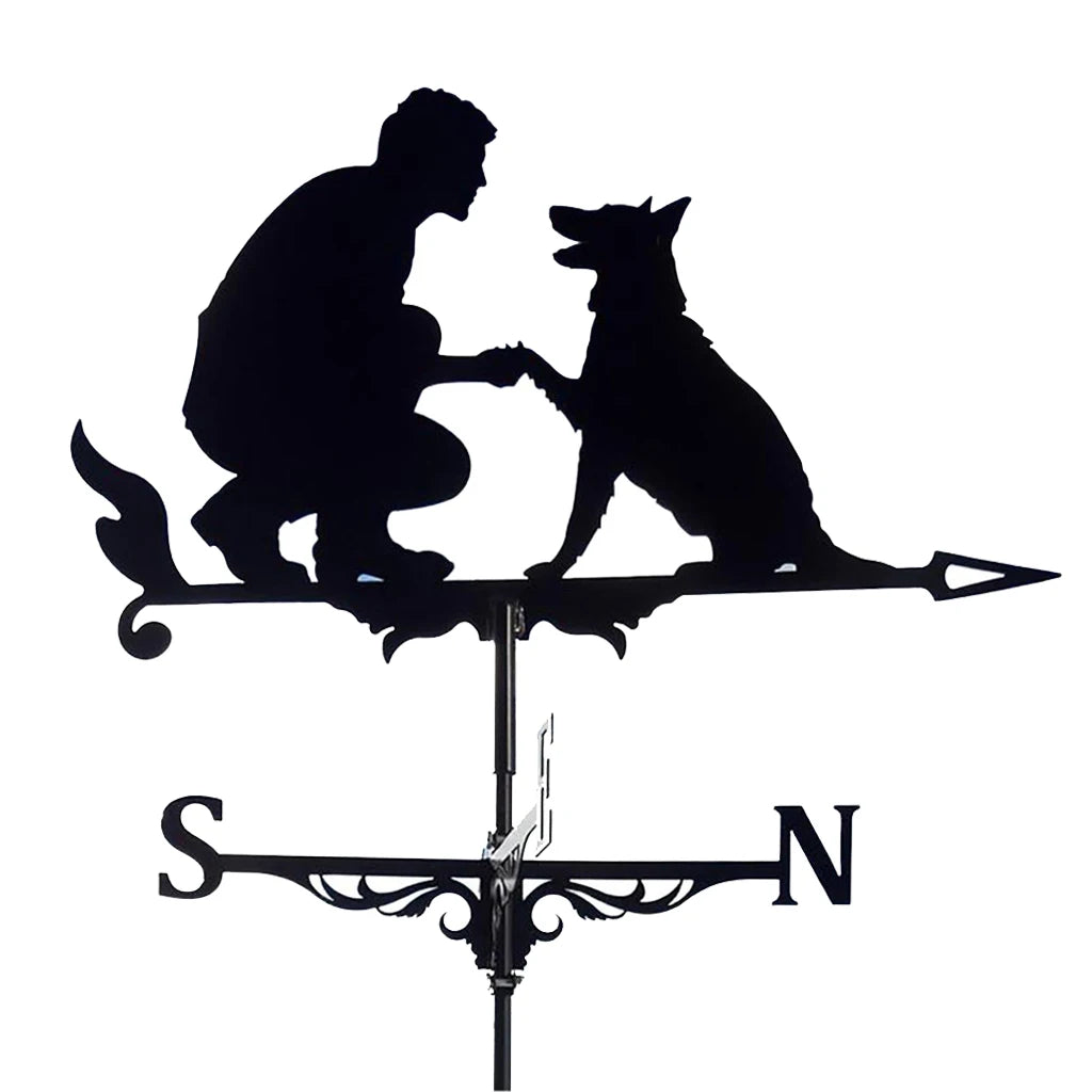 Weathervane Weather Vanes Roofs Retro Garden Stake Weather Vane Measuring Tools Outdoor Roof Decoration Architecture Decor Craft