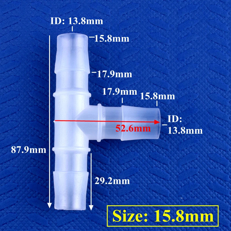 5~200pcs O.D 1.6~15.8mm PP Plastic Tee Connectors Garden Irrigation Pipe Joint Aquarium Tank Adapter Air Pump Hose Pagoda Joints