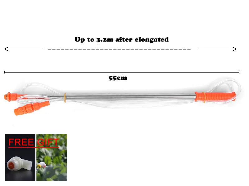 New Retractable 2.2/3.2m Spraying Rod For Hand Pressure Sprayer Outdoor Garden Pesticide Spray Tree Watering Can Accessories