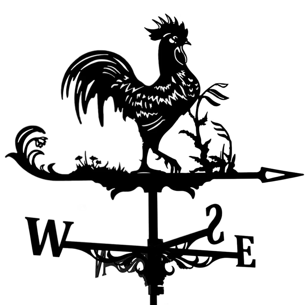 Weathervane Weather Vanes Roofs Retro Garden Stake Weather Vane Measuring Tools Outdoor Roof Decoration Architecture Decor Craft
