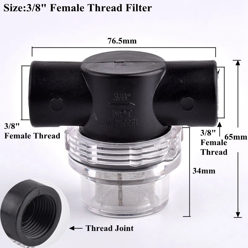 3/8 1/2 Inch Garden Watering Filter Irrigation Large Flow Filter Pipe Connector Aquarium Water Pump Strainer Hose Pagoda Joint