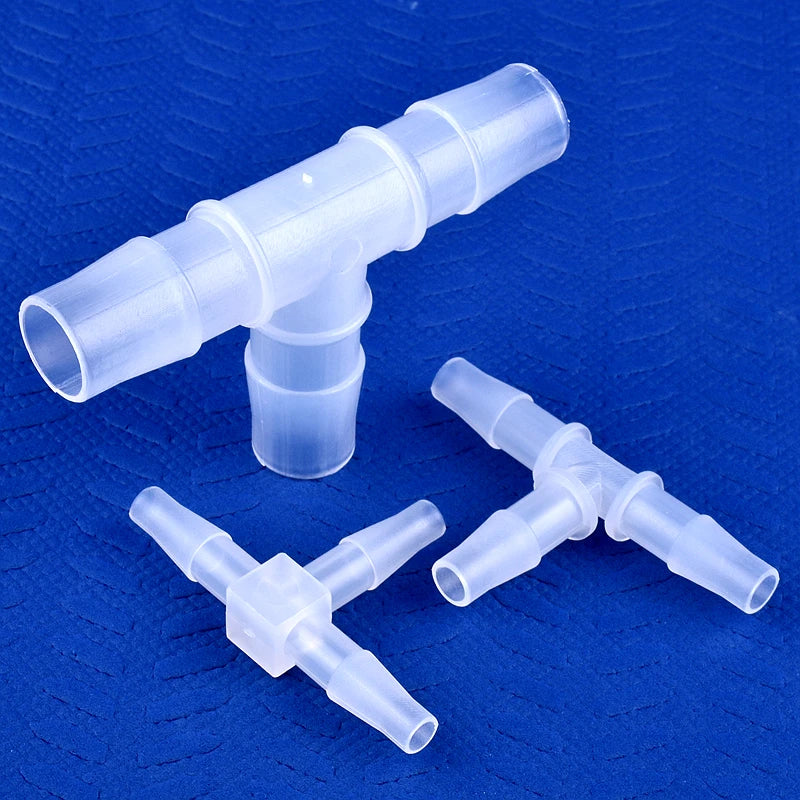5~200pcs O.D 1.6~15.8mm PP Plastic Tee Connectors Garden Irrigation Pipe Joint Aquarium Tank Adapter Air Pump Hose Pagoda Joints