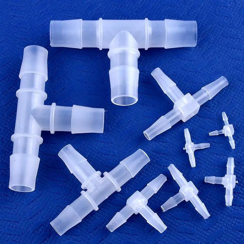 5~200pcs O.D 1.6~15.8mm PP Plastic Tee Connectors Garden Irrigation Pipe Joint Aquarium Tank Adapter Air Pump Hose Pagoda Joints