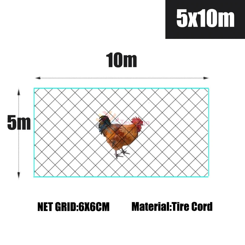 Chicken Rabbit Fence Poultry Nylon Mesh Netting Farming Garden Pond Protection Net Agricultural Anti Bird Net 10-50M Length