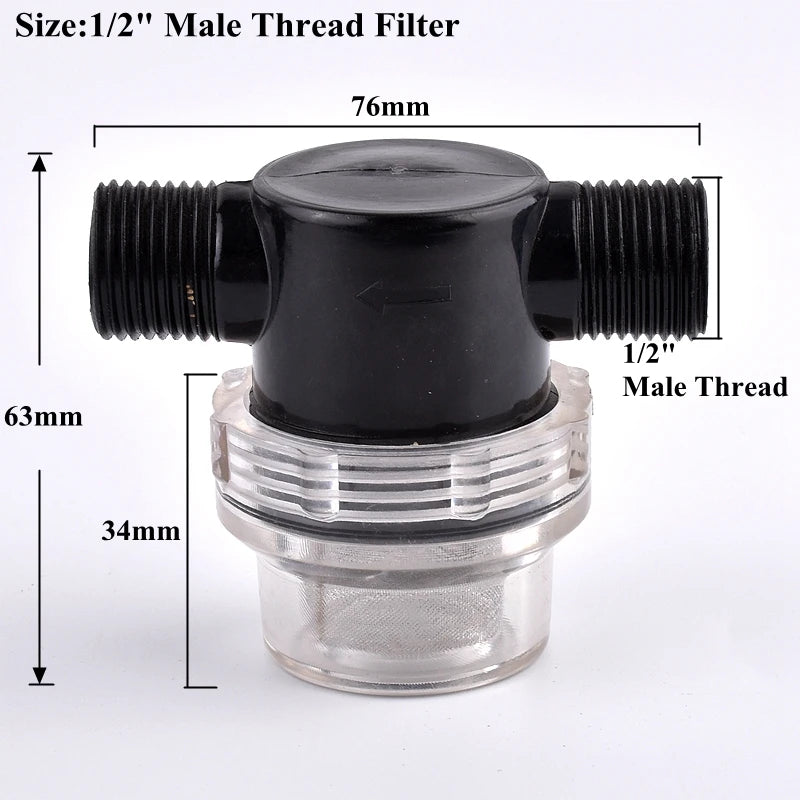 3/8 1/2 Inch Garden Watering Filter Irrigation Large Flow Filter Pipe Connector Aquarium Water Pump Strainer Hose Pagoda Joint