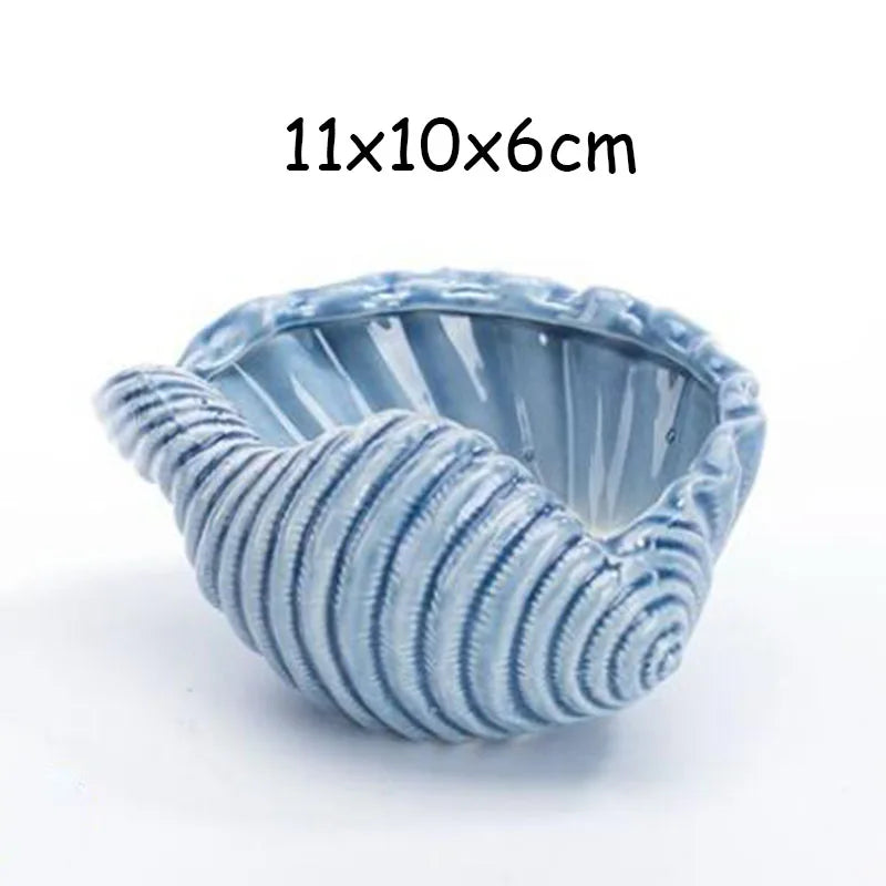 Pocelain Blue Fish Flower Vase European Style Cute Fleshy Flowerpot Mini Bonsai Cactus Flower Pot for Home Garden Home Decor