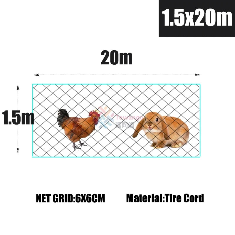 Chicken Rabbit Fence Poultry Nylon Mesh Netting Farming Garden Pond Protection Net Agricultural Anti Bird Net 10-50M Length