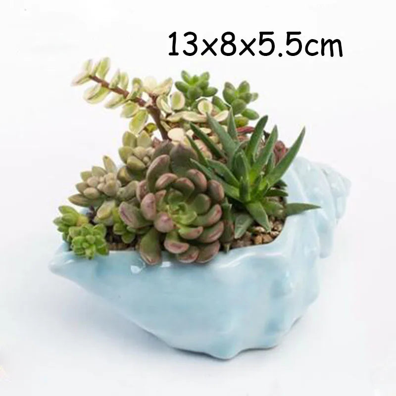 Pocelain Blue Fish Flower Vase European Style Cute Fleshy Flowerpot Mini Bonsai Cactus Flower Pot for Home Garden Home Decor