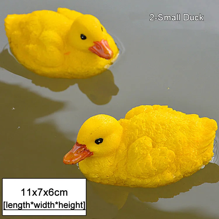 Cute Resin Floating Duck Statue Outdoor Garden Pond Fish Tank Decorative Swimming Wild Duck Sculpture For Garden Decor Ornament