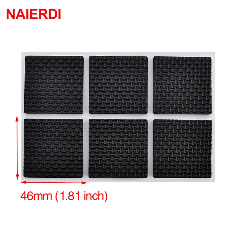 NAIERDI 1-24PCS Self Adhesive Furniture Leg Feet Rug Felt Pads Anti Slip Mat Bumper Damper For Chair Table Protector Hardware