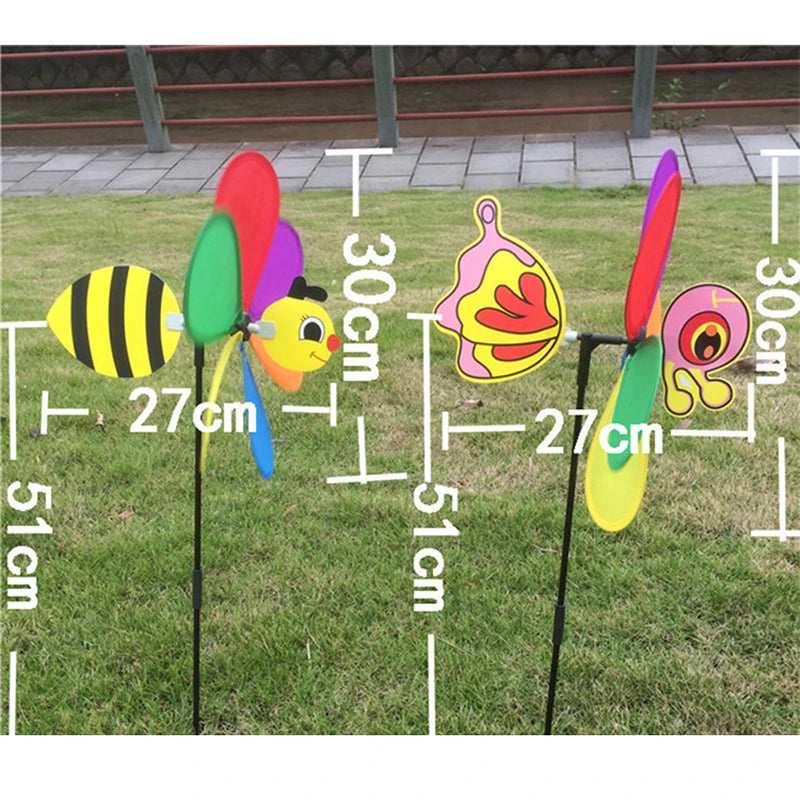 Cute 3D Large Animal Bee Windmill Wind Spinner Whirligig Yard Garden Decor