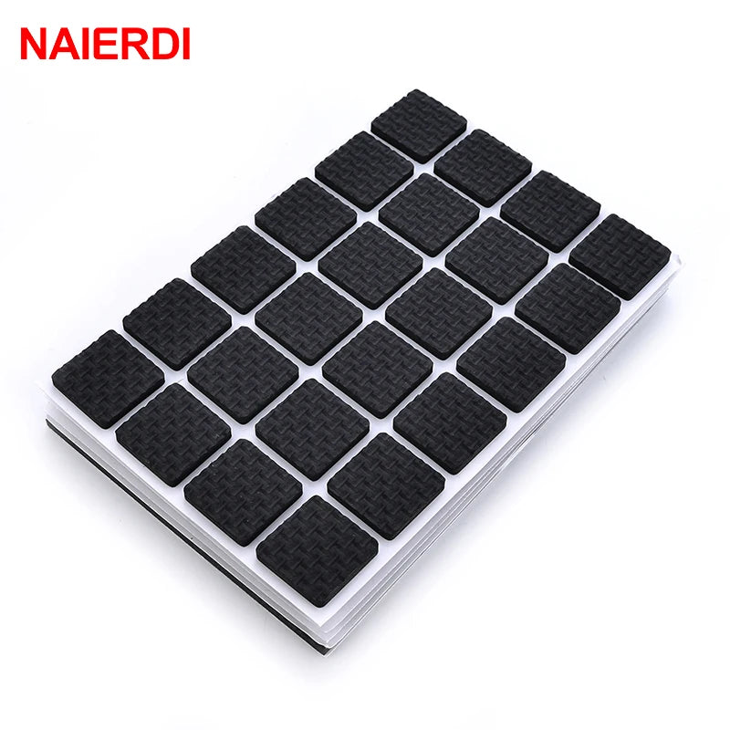NAIERDI 1-24PCS Self Adhesive Furniture Leg Feet Rug Felt Pads Anti Slip Mat Bumper Damper For Chair Table Protector Hardware