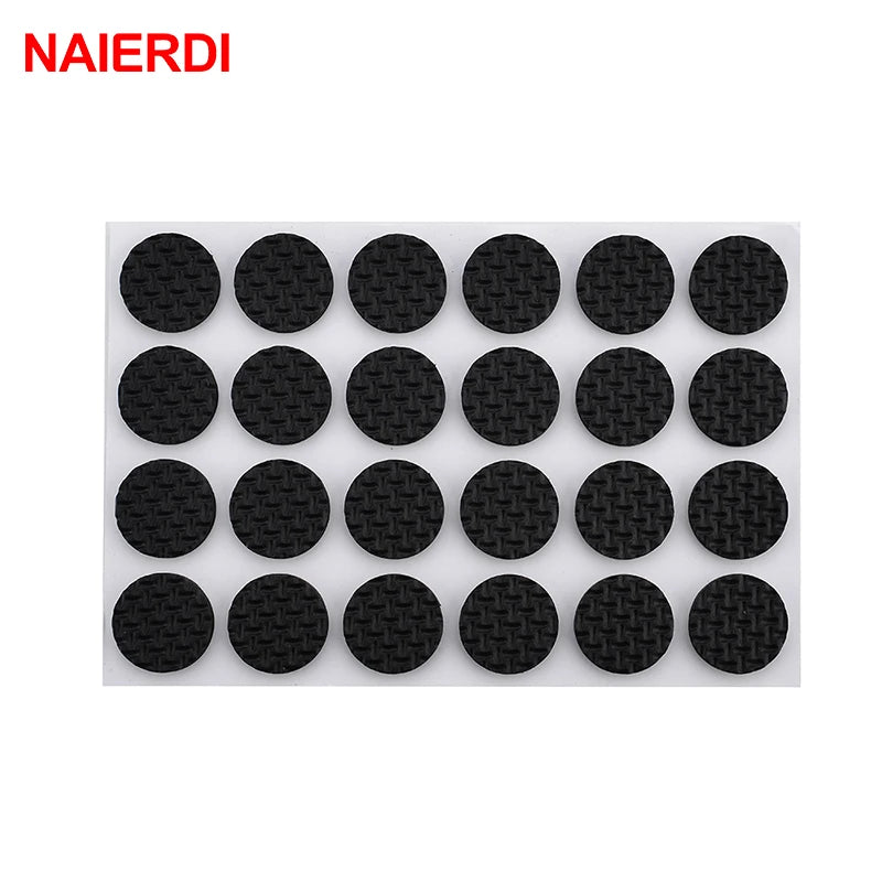 NAIERDI 1-24PCS Self Adhesive Furniture Leg Feet Rug Felt Pads Anti Slip Mat Bumper Damper For Chair Table Protector Hardware