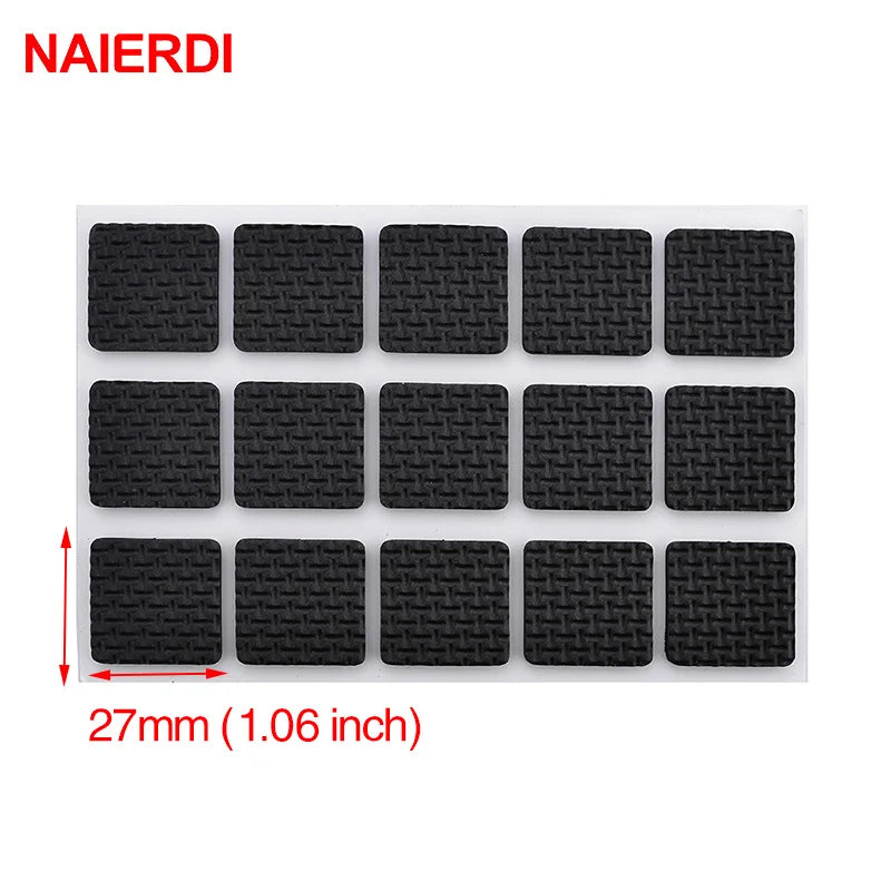 NAIERDI 1-24PCS Self Adhesive Furniture Leg Feet Rug Felt Pads Anti Slip Mat Bumper Damper For Chair Table Protector Hardware