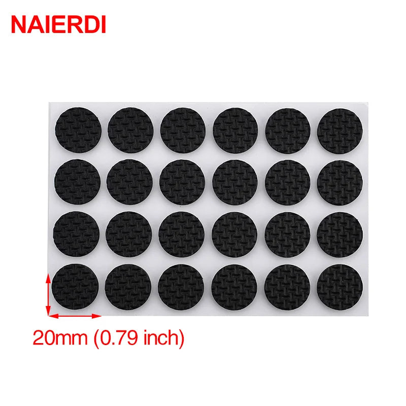 NAIERDI 1-24PCS Self Adhesive Furniture Leg Feet Rug Felt Pads Anti Slip Mat Bumper Damper For Chair Table Protector Hardware