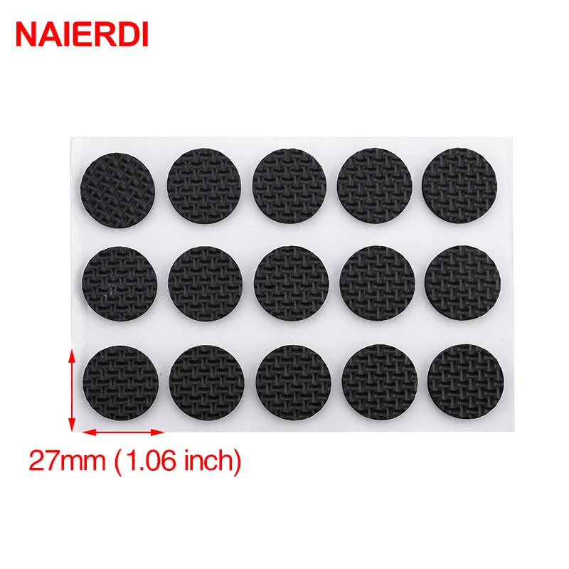 NAIERDI 1-24PCS Self Adhesive Furniture Leg Feet Rug Felt Pads Anti Slip Mat Bumper Damper For Chair Table Protector Hardware