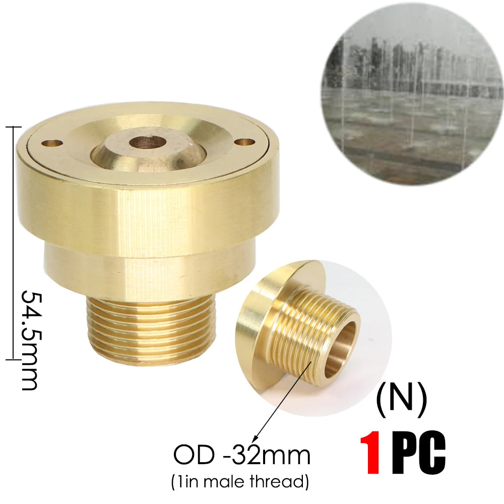 Brass Sprinklers Rotating Fountain Nozzles Landscaping Pond Outdoor Jet Straight Fountain Spray Head Irrigation Plants Watering