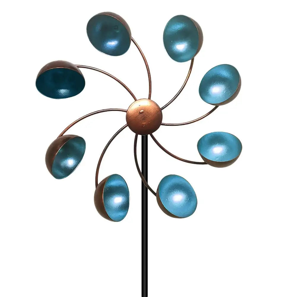 66cm Outdoor Windmill Decoration Garden Iron Rotating Windmill Wind Windmill Garden Yard Outdoor Decor Mental Ground Stake