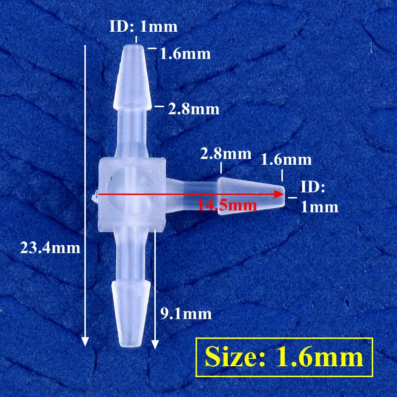 5~200pcs O.D 1.6~15.8mm PP Plastic Tee Connectors Garden Irrigation Pipe Joint Aquarium Tank Adapter Air Pump Hose Pagoda Joints