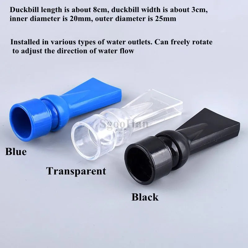 1PC Black /Transparent Aquarium Fish Tank Water Pump Duckbill Water Outlet Nozzle Duckbilled Sprinklers Return Pipe Fitting