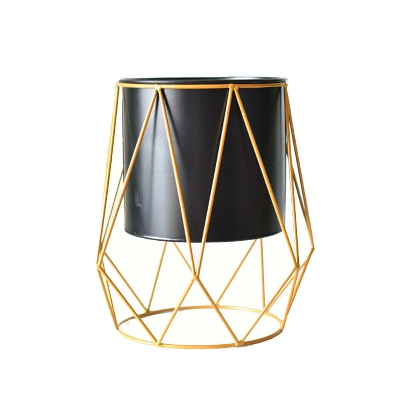 D7WA Nordic Geometric Planter Flower Pot Succulent Plant Container Display Holder Ornaments Desktop Home Office Garden Decor