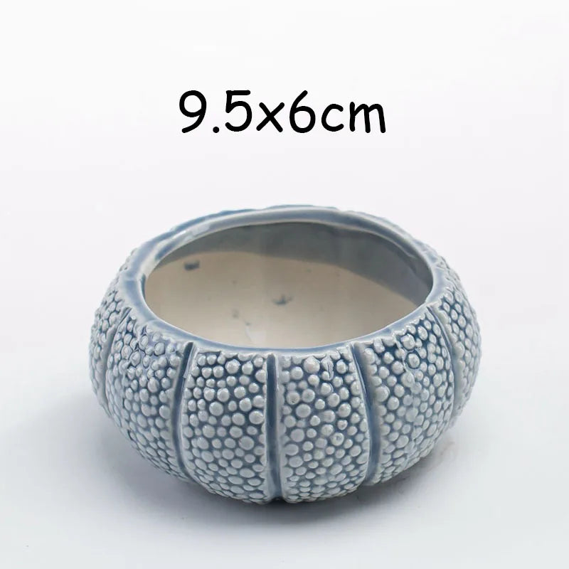 Pocelain Blue Fish Flower Vase European Style Cute Fleshy Flowerpot Mini Bonsai Cactus Flower Pot for Home Garden Home Decor