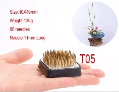 Japanese Ikebana Kenzan Flower Pot Base Holder Frog Floral Metal Tool